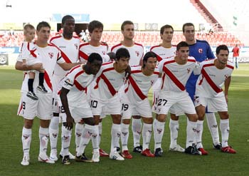 Plantilla del Sevilla Atlético, un recién descendido a los campos de Segunda División B
