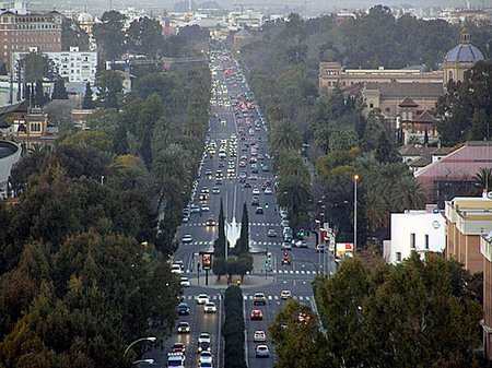 La avenida de La Palmera es una de las más transitadas de Sevilla/ Sevilla21