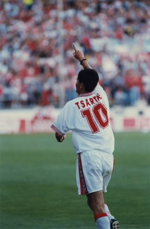 Tsartas era un jugador maniático, pero fue muy querido en el Pizjuán