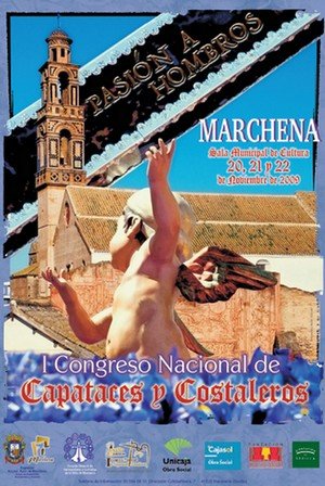 Cartel de Primer Congreso Nacional de capataces y costaleros que tendrá lugar en Marchena