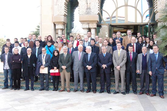 Los representantes dela Fundación durante el acto del año pasado