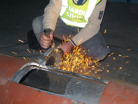 La tubería con 220 kilos de cocaína entró por el puerto de Bilbao