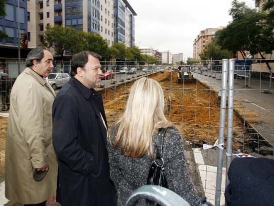 Francisco Fernández ha acompañado esta mañana a Sánchez Monteseirín a las obras de ampliación del metrocentro a San Bernardo/SA