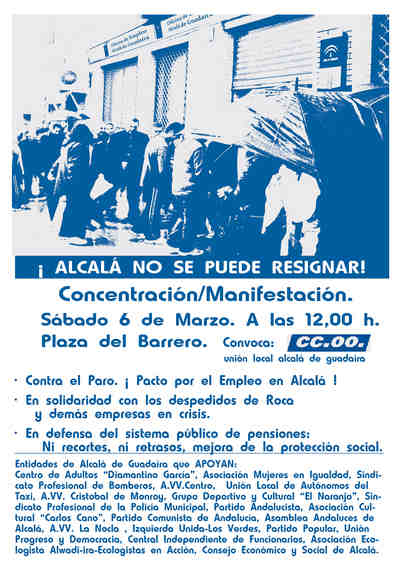 Sábado 6 de marzo a las 12,00 en la Plaza del Barrero.