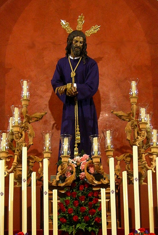 La talla de Nuestro Padre Jesús del Soberano Poder de Alcalá de Guadaíra durante la celebración del triduo / Daniel Valencia