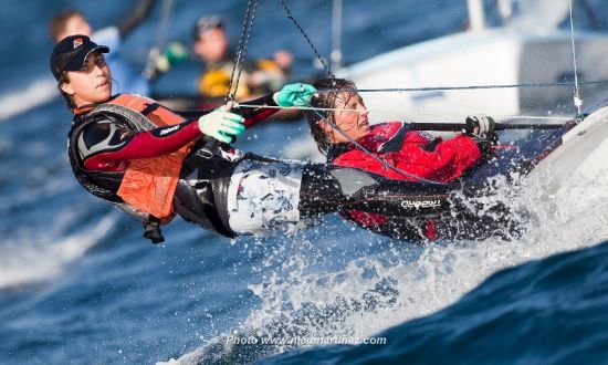 Ana Lobo y Carlota Massana en plena competición/Nico Martínez