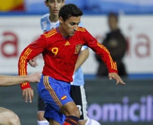 Jesús Navas, en un partido frente a Argentina, mostró peligro desde la banda derecha/Blancoyrojo.com