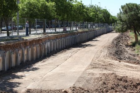 Imagen de las obras en la berma de San Jerónimo/ SA.