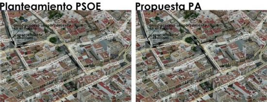 Tras la presentación del Plan Centro el PA ha propuesto una remodelación en las obras previstas/PA.