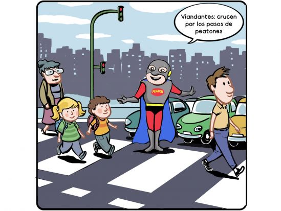 El superhéroe difundirá la seguridad vial a través del cómic