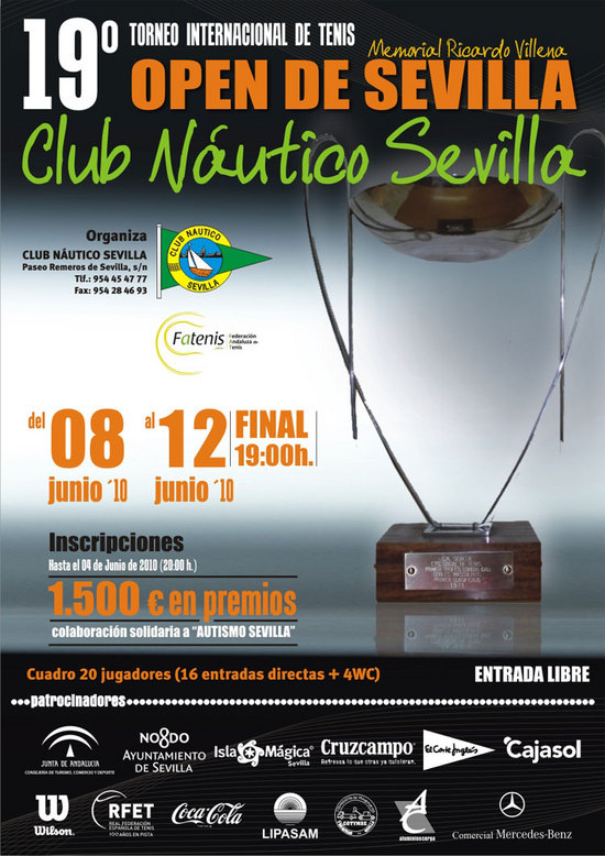 La décimononovena edición del Open de Sevilla arranca hoy al mediodía. En la foto, el cartel de este año.