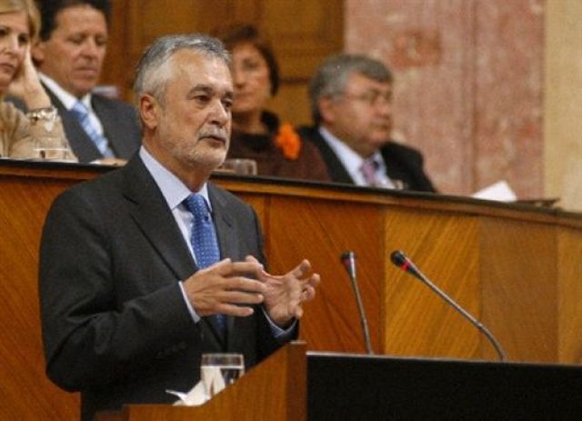 José Antonio Griñán durante su intervención de hoy