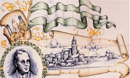 Detalle del azulejo del pueblo de Cantillana en recuerdo y homenaje a Blas Infante / Juan C. Romero