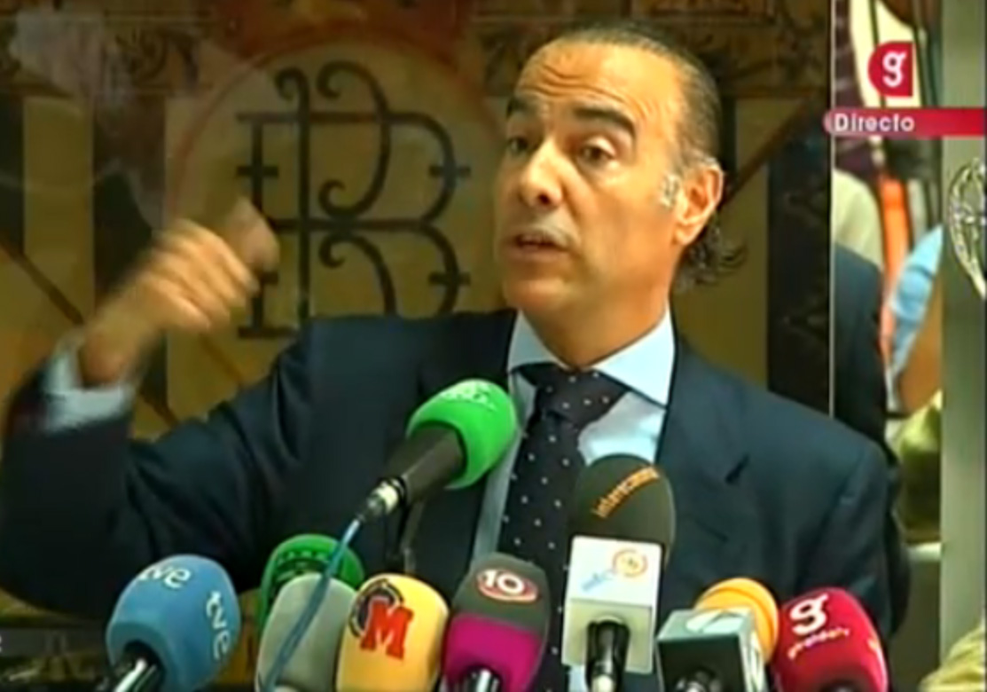 Luis Oliver, en la rueda de prensa de esta tarde/Giralda TV