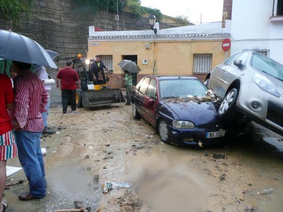 En Sanlúcar la Mayor se registraron 50 litros por metro cuadrado en tan sólo 40 minutos