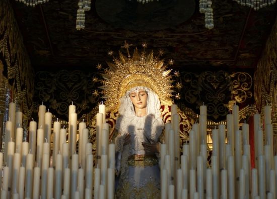 Virgen de Regla en su paso para la Coronación/ Manuel Jesús Rodríguez Rechi