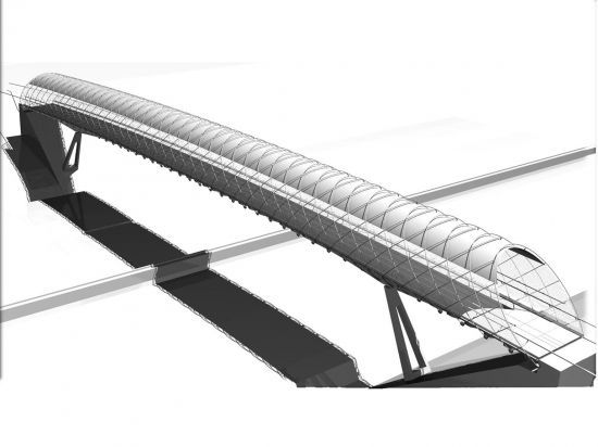 Visión virtual de la pasarela peatonal que unirá Los Bermejales con Palmas Altas/SA