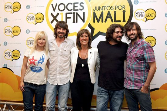 David Otero durante un acto solidario/Voces