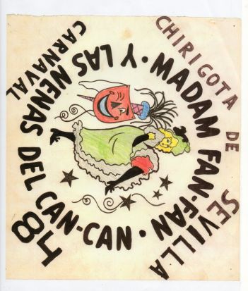 Boceto de 'Madam Fan-Fan y las nenas del Can-Can'