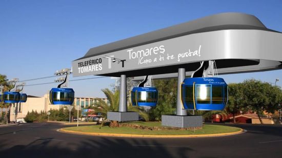 Recreación virtual de la estación del teleférico