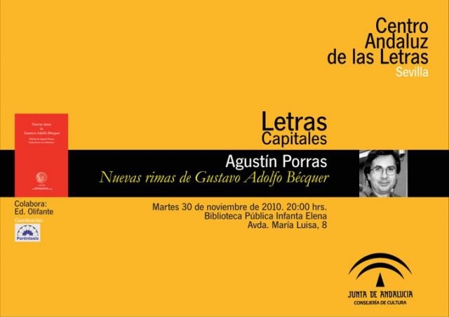 La publicación que será presentada en hoy en Sevilla, descubre trece nuevas rimas del poeta romántico/bibliotecainfantaelena