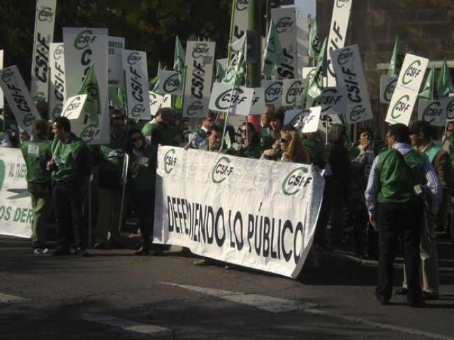 Los empleados públicos han protagonizado distintas manifestaciones en los últimos días, como ésta del 11 de noviembre