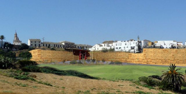 Recreación virtual del proyecto de aparcamiento en el albollón de Carmona