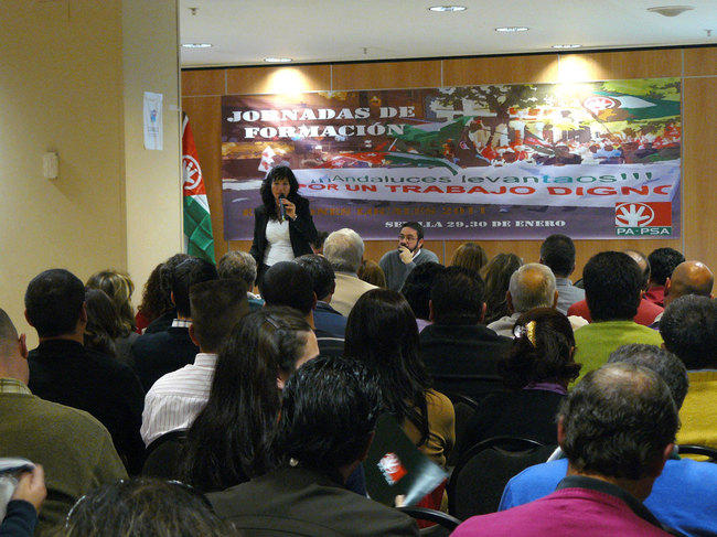 La líder andalucista pide un pacto nacional por el empleo