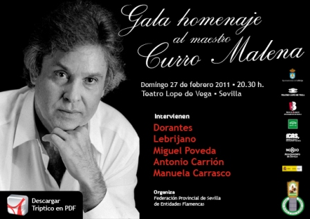 El cartel del homenaje está cargado de artistas como Miguel Poveda