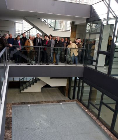 Una imagen de la visita de esta mañana all nuevo edificio/SA