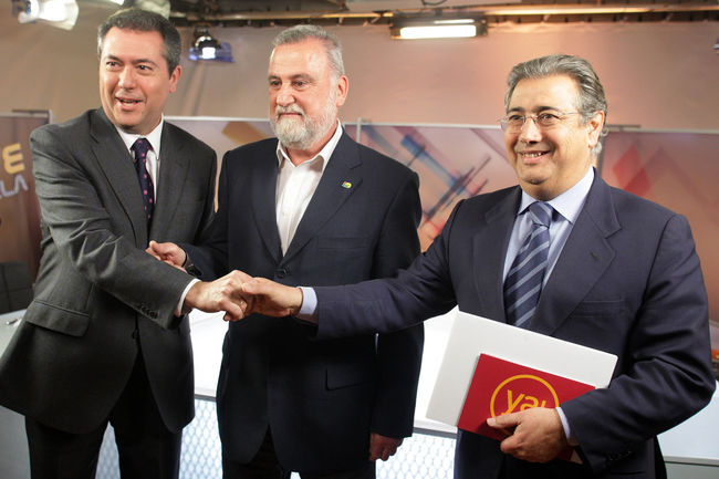 Espadas, Torrijos y Zoido antes del debate/PP