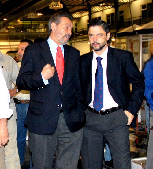 Mellet (derecha) solicitó al SAE una subvención para crear una escuela de hostelería de 'La Raza' en suelos de Mercasevilla