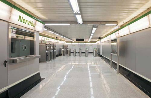 La estación de Nervión es una de las 21 que conforman la Línea 1, una construída/SA