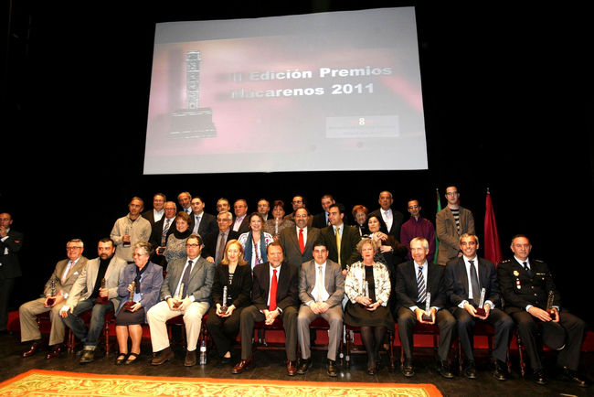 Foto de familia de los premiados en la última edición de los 'Torre de los perdigones'