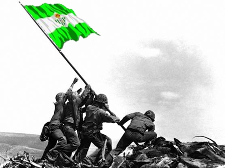 En la obra se repite varias veces “viva er Beti manque pierda”. /sa