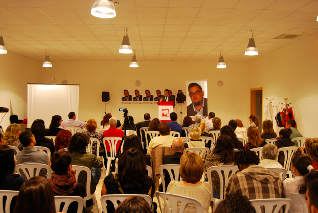 Un instante del acto de presentación de IU Alcalá