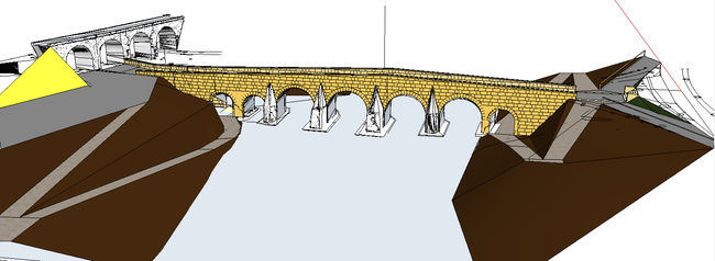 Recreación de cómo quedará el Puente Romano una vez culminada la restauración