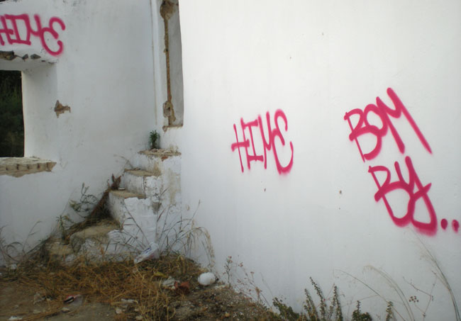 Pintadas y basura en el monilo de Realaje, en pleno río Guadaíra