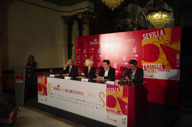 Álvarez Pastor durante la presentación de la película/angelespinola