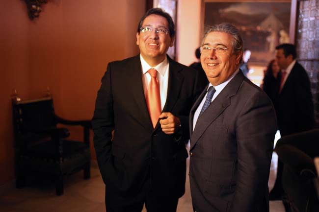 Antonio Pulido y Juan Ignacio Zoido esta mañana en el Ayuntamiento