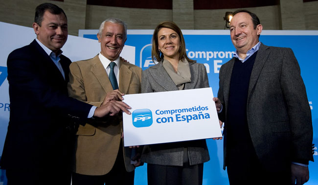 sanz-arenas-cospedal-presentacion-congreso-sevilla-010212