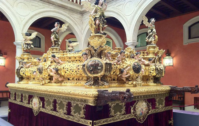 El paso del Señor de Sevilla ha permanecido expuesto durante un mes/Jesús Romero