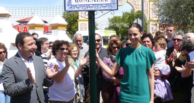 La modelo Eva González ha inaugurado esta mañana una avenida con su nombre/SA