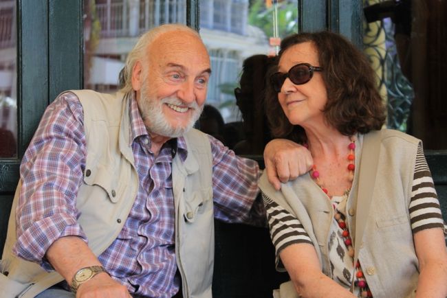 Héctor Alterio y Julieta Serra en 'La sonrisa etrusca'/Paula Romero