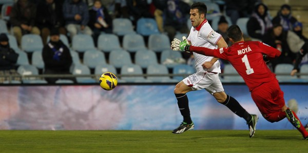 Los delanteros sevillistas no tuvieron su día. / Sevilla FC
