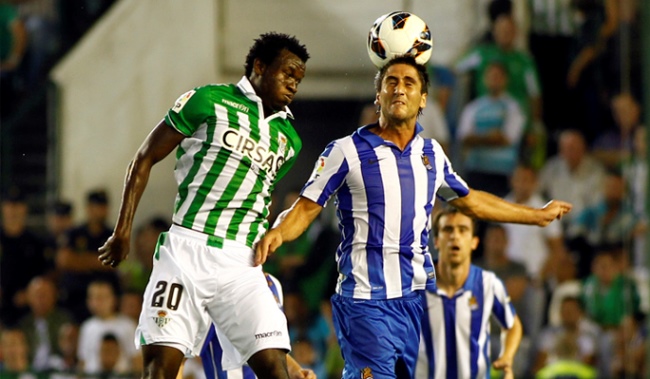 Nosa se incorporará en breve a la disciplina de Pepe Mel / REAL BETIS