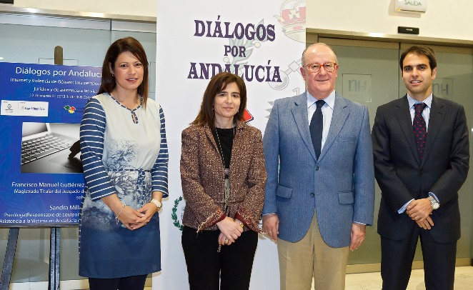 Los ponentes del Foro Diálogos por Andalucía dedicado a internet y la violencia de género / Sevilla Actualidad
