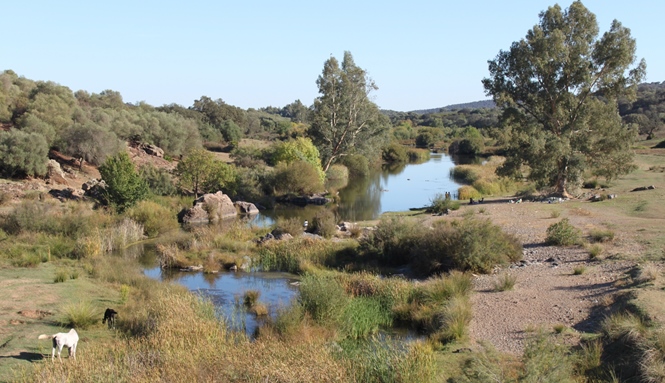 El valle del río Viar, a la altura del embalse de Los Melonares en las primeras estribaciones de la Sierra Morena / Juan Carlos Romero