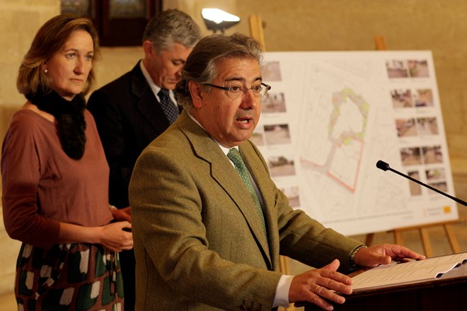 El primer edil, Juan Ignacio Zoido, durante la presentación del proyecto de reurbanización del Casino de la Exposición / Sevilla Actualidad