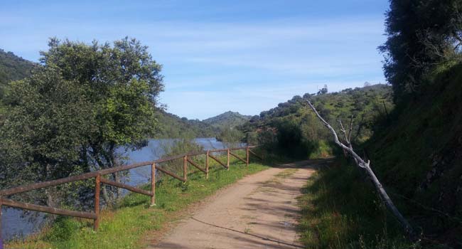 La Ruta 5 de 'Sevilla en bici' es accesible a toda la familia y discurre por la vía verde de El Ronquillo, pasajes mineros en el entorno del embalse de La Minilla / Ismael Martínez